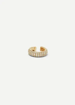 Stoned Ear Cuff Mini | White