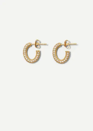 Stoned Hoop Earring Midi
