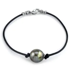 Tahitian South Sea Baroque Pearl Leather Bracelet- Various Sizes
