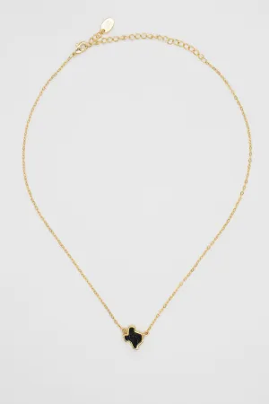 Texas Druzy Necklace in Black