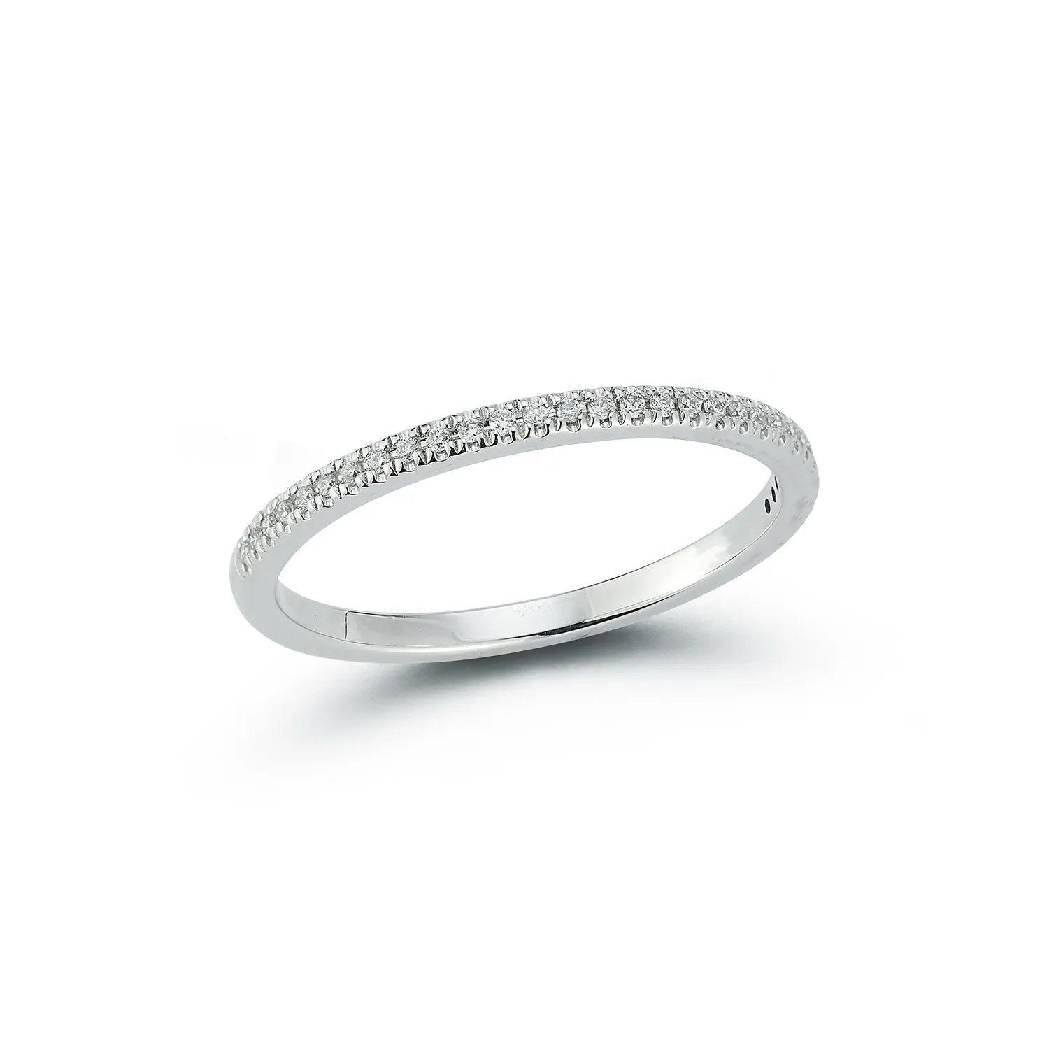 Thin Half Way Diamond Ring