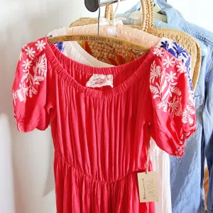 Tulum Maxi Dress in Coral
