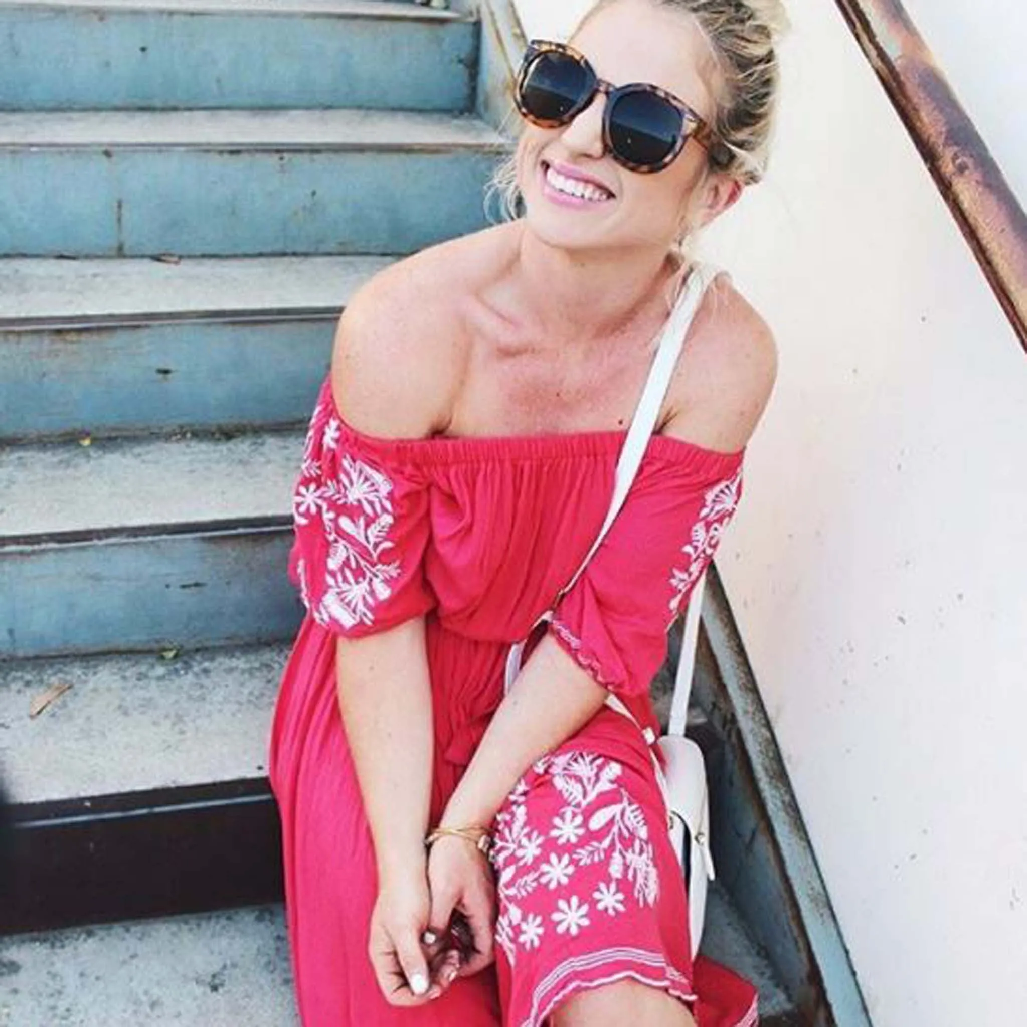 Tulum Maxi Dress in Coral