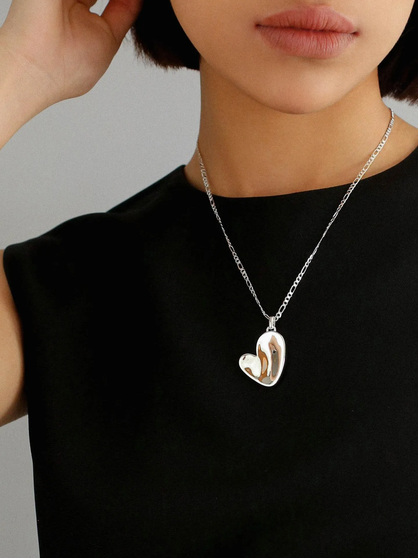 Vintage Heart Pendant Necklace Two Sizes (Purchase Individually)