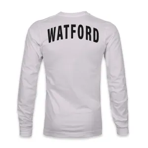 Watford Team Arch Cotton Long Sleeve T-Shirt - Silver